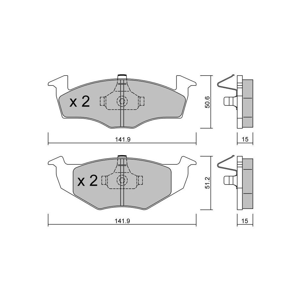 Plaquettes de frein GT2i Club Avant pour SEAT Cordoba I (6K1, 6K2) 1.4 i 16V 101cv 1993-02-01-2002-10-01 - GT-PC2152 - 3666618583884