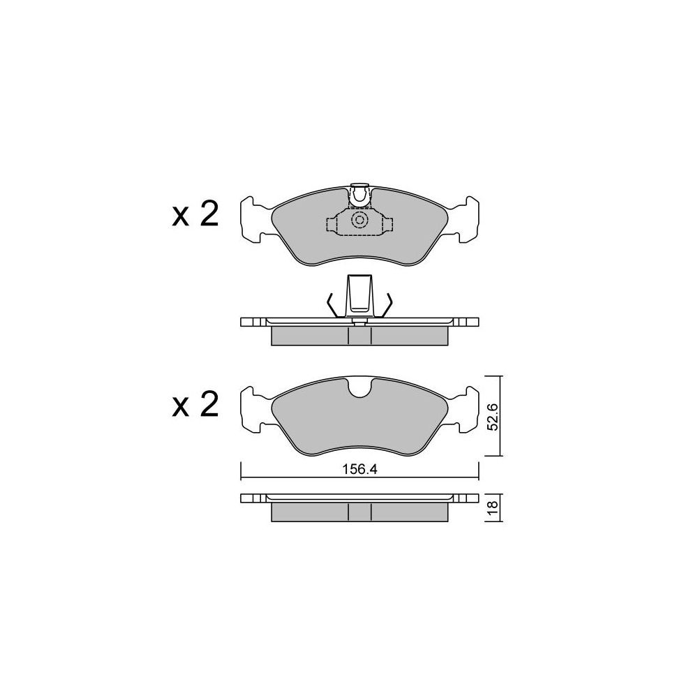 GT2i Club Front brake pads for OPEL Calibra 2.0i, 2.0i 16V 1989-98 - Brake calipers Ate  - GT-PC2170 - 3666618583921