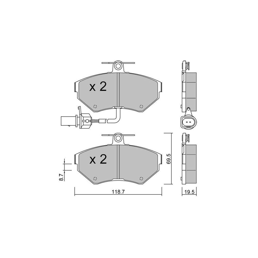 Plaquettes de frein GT2i Club Avant pour AUDI A4 I Avant (8D5, B5) 2.0 131cv 1994-11-01-2003-05-01 - GT-PC2242 - 3666618583976
