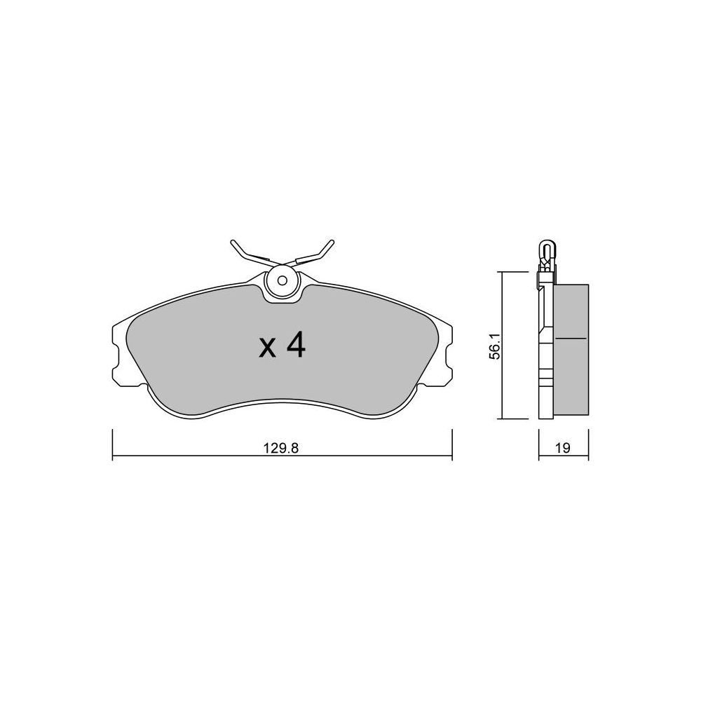 GT2i Club Front brake pads for PEUGEOT 306 Break (7E, N3, N5) 4.0 Sport 4x4 194cv 1993-05-01-2002-04-01 - GT-PC2261 - 3666618584003