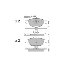 GT2i Club Avant remblokken voor ALFA ROMEO 156 (932_) 1.8 16V T.SPARK (932.A3) 145pk 1997-09-01-2005-09-01 - GT-PC2290 - 3666618584034