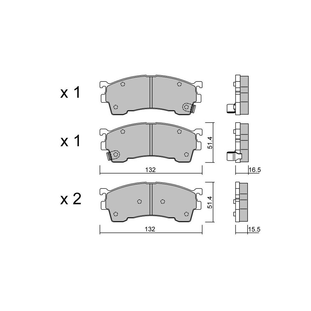 GT2i Club Front brake pads for MAZDA 626 V (GF) 2.0 136cv 1997-05-01-2002-10-01 - GT-PC2321 - 3666618584096