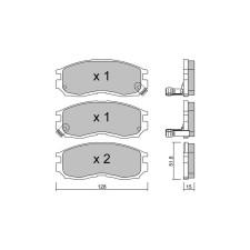 Plaquettes de frein GT2i Club Avant pour MITSUBISHI Expo I SW 2.5 V6 24V 281cv 1991-10-01-1999-08-01