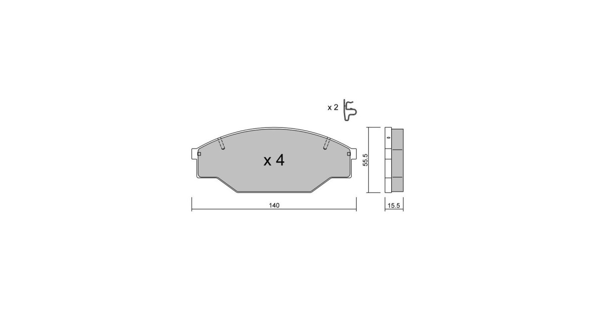 Pastiglie freno anteriori GT2i Club per TOYOTA Camry (_V2_) I 2.5 (VZV21_) 161cv 1986-08-01-1993-02-01
