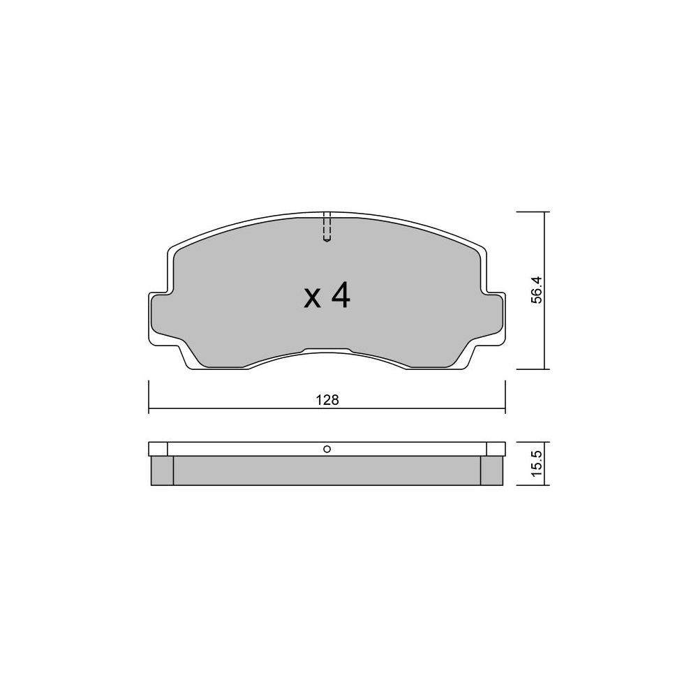GT2i Club Front brake pads for TOYOTA Celica I (_A4_) 2.0 GT (RA40_) 123cv 1977-01-01-1985-07-01 - GT-PC2520 - 3666618584157