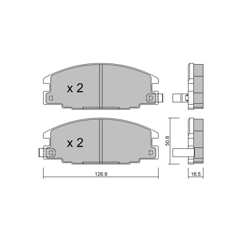 GT2i Club Avant remblokken voor OPEL Frontera A Sport (U92) 2.4 i (53MWL4) 126pk 1992-03-01-1998-10-01 - GT-PC2530 - 3666618584164