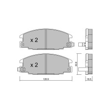 GT2i Club Avant remblokken voor OPEL Frontera A Sport (U92) 2.4 i (53MWL4) 126pk 1992-03-01-1998-10-01 - GT-PC2530 - 3666618584164