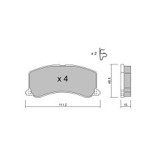 GT2i Club Front brake pads for SUZUKI Baleno I SW (EG) 2.5 V6 24V 4x4 (TD62, SQ 625) 145cv 1996-08-01-2002-05-01