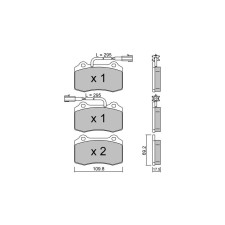 Plaquettes de frein GT2i Club Avant pour PEUGEOT 406 Coupe 2.2 HDi, 3.0i V6 Coupe 1996-04 - Etriers de frein Brembo