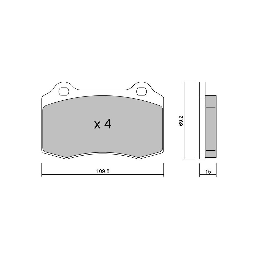 Plaquettes de frein GT2i Club Avant pour PEUGEOT 208 I 1.6i 16V THP GTi 200 hp 2012-19 - Etriers de frein Brembo - GT-PC2602 - 3661768552681