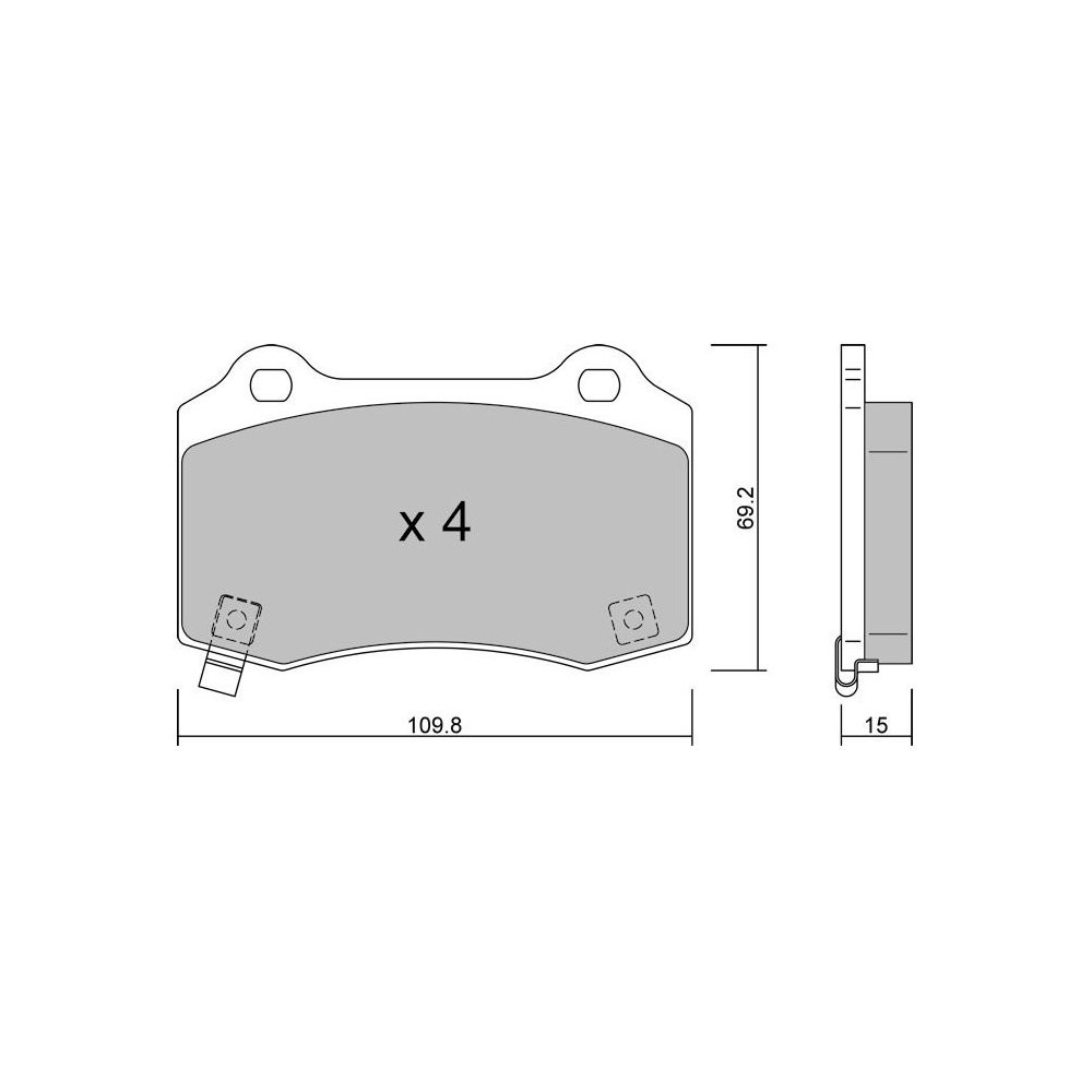 GT2i Club remblokken achter voor TESLA Model S (5YJS) EV AWD 785pk 2012-09-01- - GT-PC2606 - 3666618584263