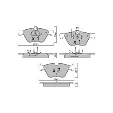 GT2i Club Avant remblokken voor MERCEDES BENZ E Klasse III (W211) E 350 4-Matic 279pk 2002-03-01-2009-02-01 - GT-PC2611 - 3666618584300