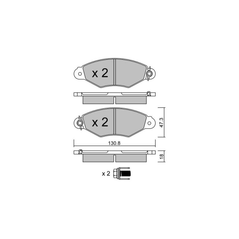 GT2i Club Avant remblokken voor RENAULT Kangoo I (KC0/1_) 1.6 16V 96pk 1997-08-01- - GT-PC2620 - 3666618584317