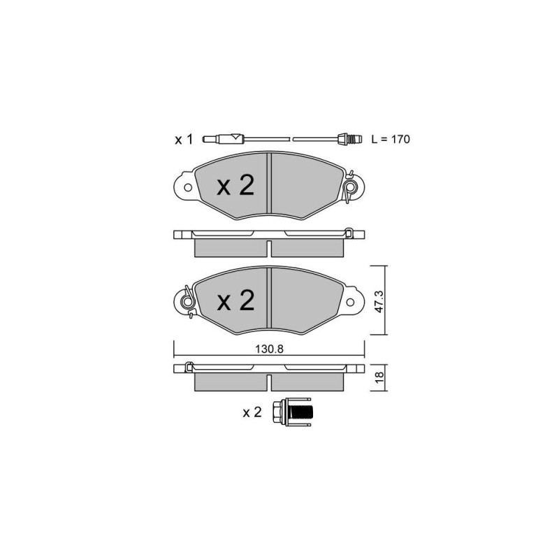 GT2i Club Avant remblokken voor RENAULT Kangoo I (KC0/1_) 1.6 16V 96pk 1997-08-01- - GT-PC2621 - 3666618584324