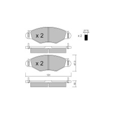 GT2i Club Avant remblokken voor PEUGEOT 206 Hatchback (2A/C) 1.6 Flex 111pk 1998-08-01-2012-12-01 - GT-PC2631 - 3666618584348
