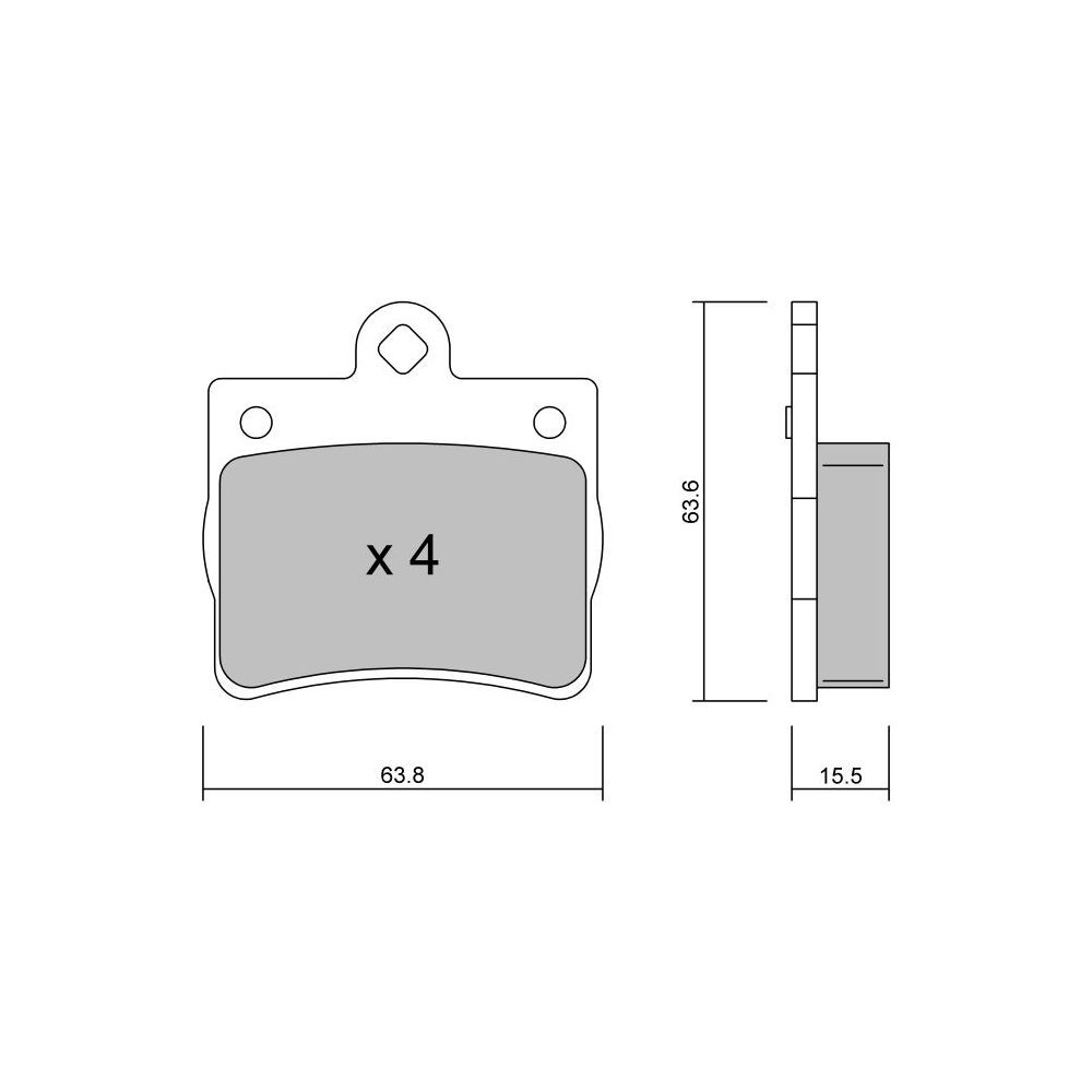 GT2i Club remblokken achter voor MERCEDES BENZ C-klasse I (W202) C 230 (202.023) 150 pk 1993-03-01-2000-05-01 - GT-PC2640 - 3666618584355