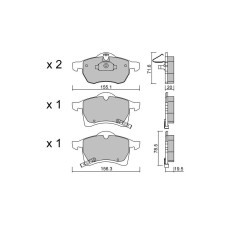 GT2i Club Avant remblokken voor OPEL Astra G 1.8i 16V, 2.0 16V TD, 2.0i 16V, 2.2i 16V 1997-04 - Ate remklauwen - GT-PC2670 - 3666618584386