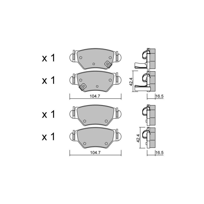 Remblokken GT2i Club Achter voor OPEL Astra G Cabrio (T98) 2.0 OPC (F35) 192pk 1998-05-01-2005-10-01 - GT-PC2680 - 3666618584393