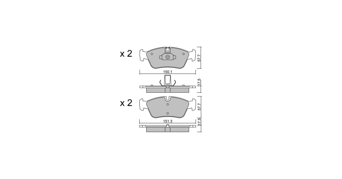 GT2i Club Front brake pads for BMW Z3 (E36) 1.8i, 2.0i, 2.2i, 2.8i, 3.0i V6 1996-03 - Brake calipers Ate 