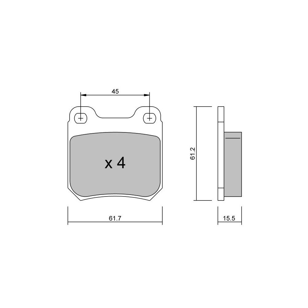 GT2i Club Rear brake pads for SAAB 9-3 I (YS3D) 2.3 230cv 1998-02-01-2002-09-01 - GT-PC2840 - 3666618584508