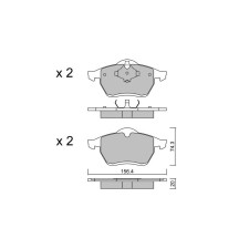 GT2i Club Avant remblokken voor SEAT Alhambra I (7V8, 7V9) 2.8 V6 24V 204pk 1996-01-01-2010-03-01 - GT-PC2880 - 3666618584546