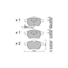 GT2i Club Avant remblokken voor SEAT Alhambra I (7V8, 7V9) 2.4 (TCR10_) 161pk 1996-01-2010-03-01 - GT-PC2881 - 3666618584553