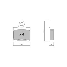 Remblokken GT2i Club Achter voor CITROEN XM I (Y3) 3.0 V6 24V 200pk 1989-05-01-1994-06-01 - GT-PC2940 - 3666618584584
