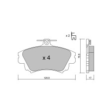 GT2i Club Front brake pads for VOLVO S40 I (644) 2.0 T4 200cv 1995-07-01-2004-12-01