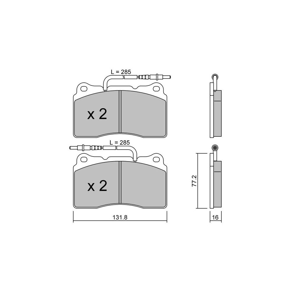 GT2i Club Avant remblokken voor PEUGEOT 607 (9D, 9U) 3.0 V6 24V 211pk 2000-02-01-2011-07-01 - GT-PC2972 - 3666618584621