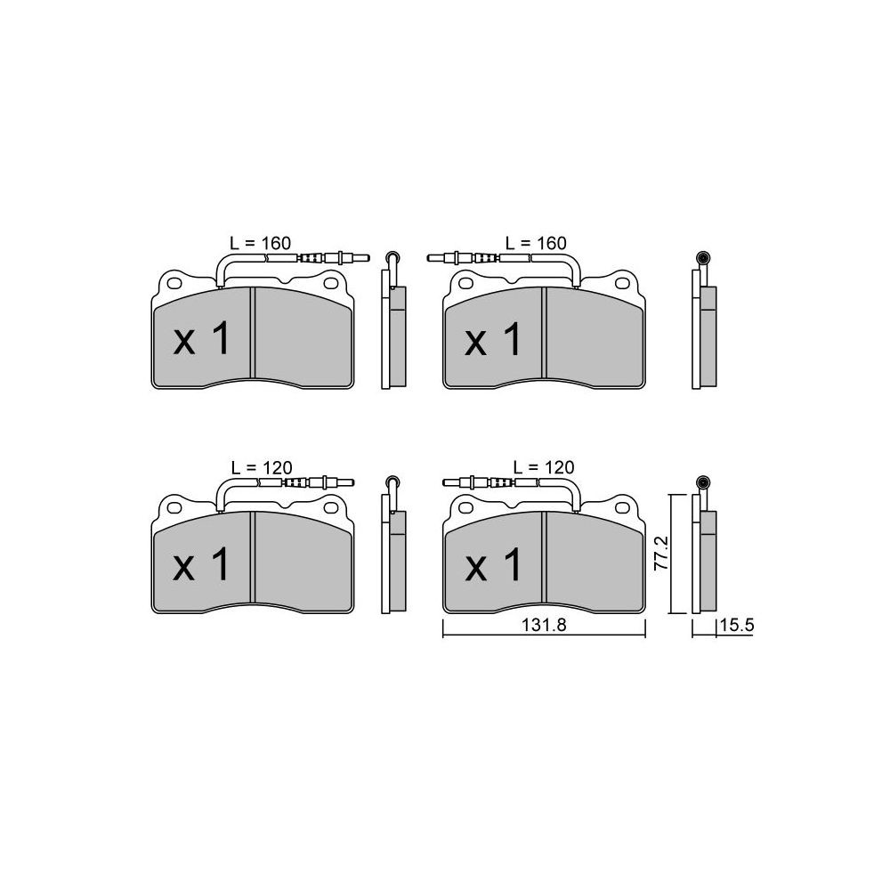 Plaquettes de frein GT2i Club Avant pour PEUGEOT 807 (E) 3.2 JTS 241cv 2002-06-01- - GT-PC2973 - 3666618584638