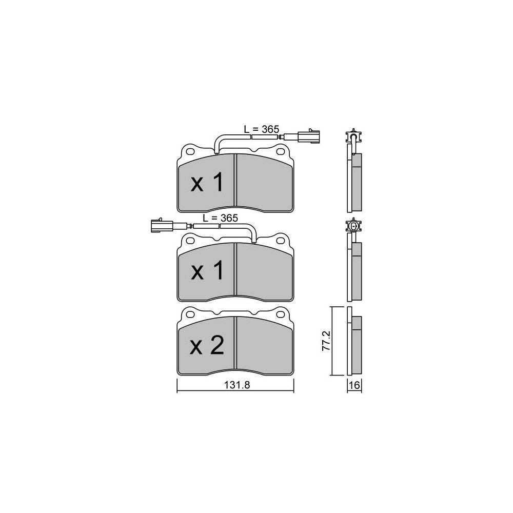 GT2i Club Avant remblokken voor ALFA ROMEO 156 (932_) 5.4 501pk 1997-09-01-2005-09-01 - GT-PC2974 - 3666618584645