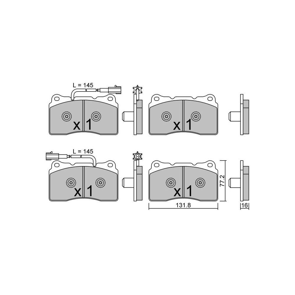 GT2i Club Avant remblokken voor ALFA ROMEO Giulietta III (940_) 3.0 D 275pk 2010-04-01-2020-12-01 - GT-PC2976 - 3666618584652