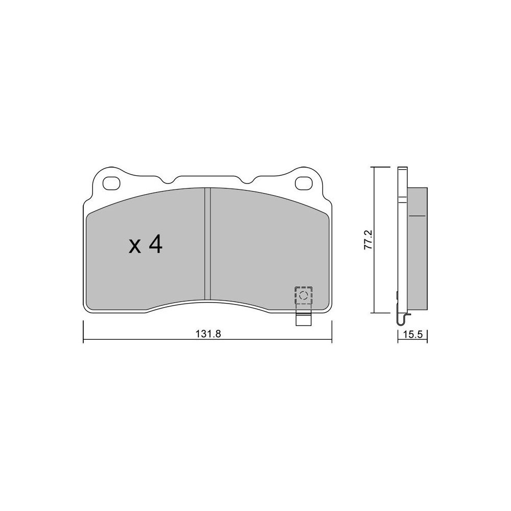 Plaquettes de frein GT2i Club Avant pour TESLA Model S (5YJS) EV AWD 785cv 2012-09-01- - GT-PC2978 - 3666618584676