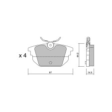 Plaquettes de frein GT2i Club Arrière pour ALFA ROMEO GTV (916_) 3.2 V6 24V 240cv 1995-06-01-2005-10-01