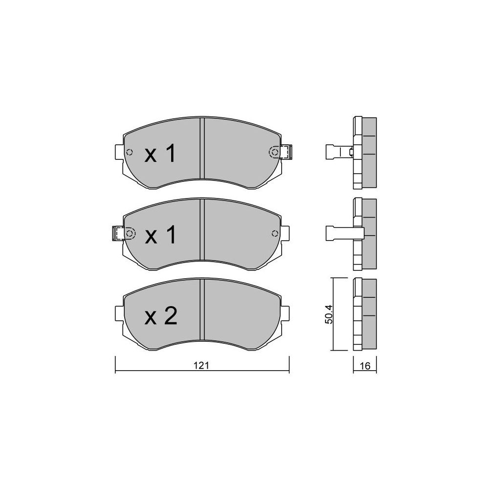 GT2i Club Avant remblokken voor NISSAN Almera I (N15) 4.8 259pk 1995-07-01-2000-09-01 - GT-PC3130 - 3666618584829