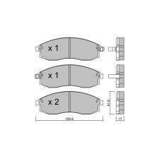 Plaquettes de frein GT2i Club Avant pour NISSAN Maxima IV / Maxima QX (A32) 3.0 214cv 1994-03-01-2000-08-01