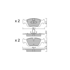 Plaquettes de frein GT2i Club Avant pour BMW 3 IV Touring (E46) 3.0 i 232cv 1999-06-01-2005-07-01