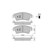 Plaquettes de frein GT2i Club Avant pour PEUGEOT 206 CC (2D) 2.0 S16 136cv 2000-09-01-2008-12-01