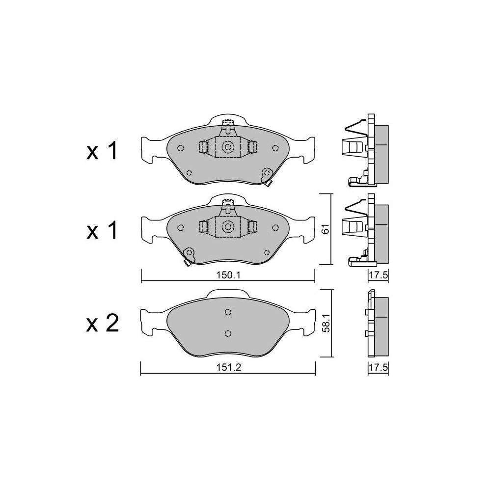 GT2i Club Avant remblokken voor TOYOTA Yaris III (_P13_)/ Vitz 2.0 16V 131pk 2010-12-01- - GT-PC3251 - 3666618584959