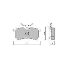 Remblokken GT2i Club Achter voor FORD Focus 2.0i 16V Turbo RS 1998-04 - Girling remklauwen - GT-PC3260 - 3666618584966