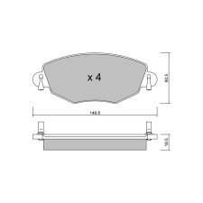 GT2i Club Front brake pads for JAGUAR X-Type (X400) 3.0 V6 4WD 230cv 2001-03-01-2009-11-01