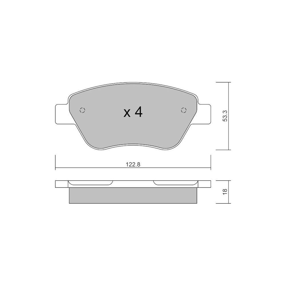 GT2i Club Avant remblokken voor FIAT Idea (350_) 1.4 16V 96pk 2003-12-01- - GT-PC3301 - 3666618585000