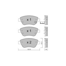 Pastiglie freno anteriori GT2i Club per OPEL Corsa D (S07) 1.4 (L08, L68) 120cv 2006-07-01-2014-08-01