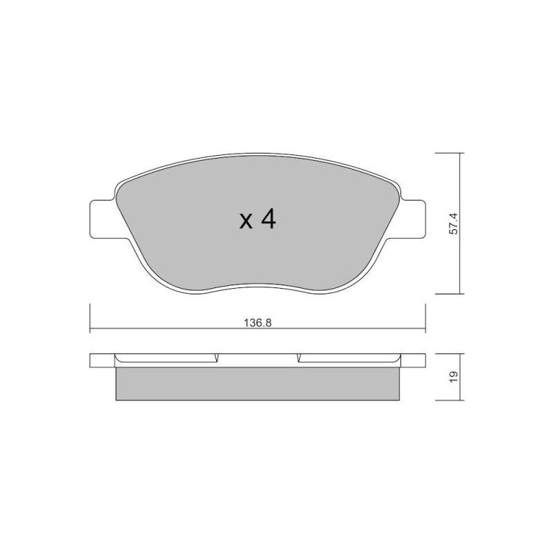 GT2i Club Front brake pads for PEUGEOT 207 1.6i 16V THP 150 hp 156 hp 2006-15 - Brake calipers Bosch  - GT-PC3311 - 3661768552735