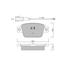Plaquettes de frein GT2i Club Arrière pour LANCIA Delta III (844_) 1.9 D Multijet 191cv 2008-08-01-2014-08-01