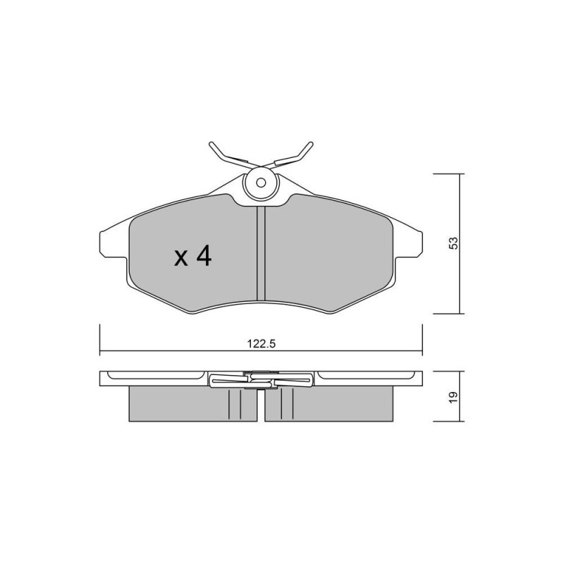GT2i Club Avant remblokken voor CITROEN C2 (JM_) 1.4 16V 89pk 2003-07-01-2012-09-01 - GT-PC3370 - 3666618585154