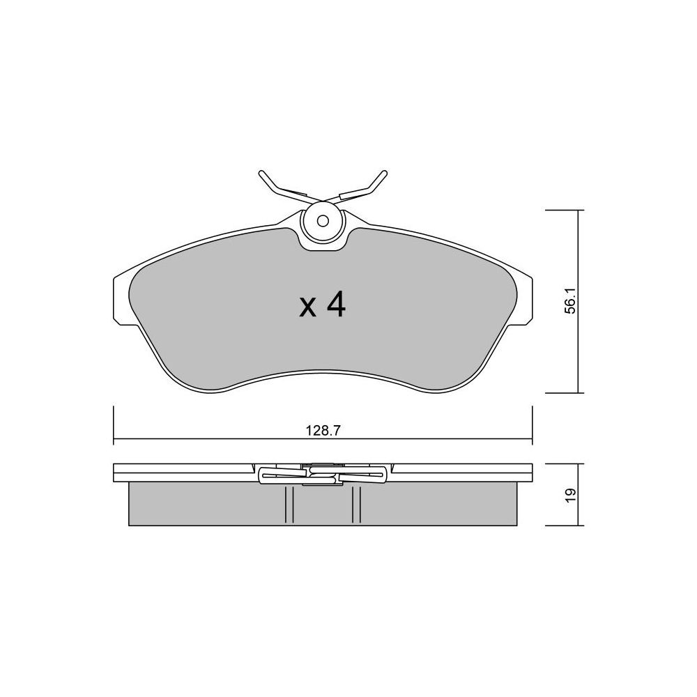 GT2i Club Avant remblokken voor CITROEN C2 1.6i 16V 106 pk 2003-17 - Girling remklauwen - GT-PC3380 - 3666618585161