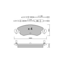 GT2i Club Avant remblokken voor CITROEN C5 II Break (RE_) 2.0 16V (DCRFNC, DCRFNF) 136pk 2004-09-01-2008-08-01 - GT-PC3390 - 3666618585178