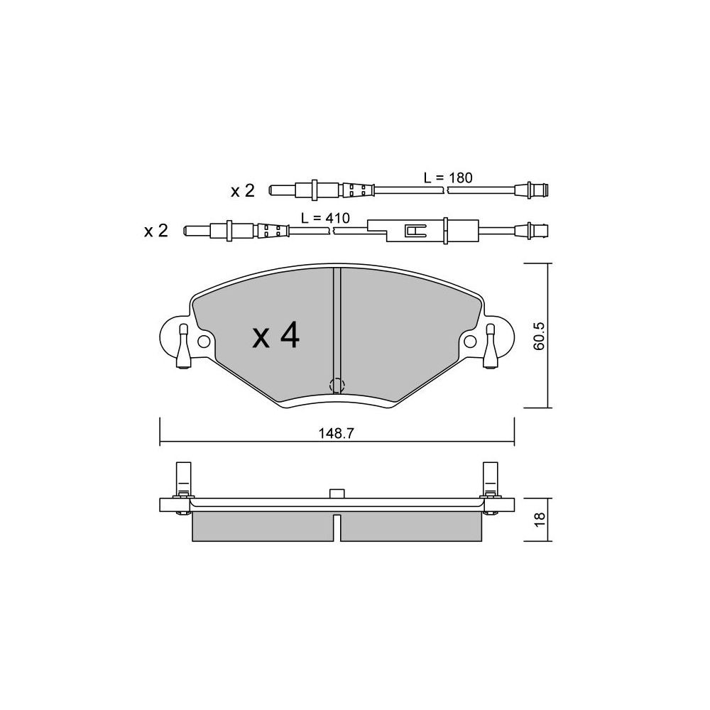 GT2i Club Front brake pads for CITROEN C5 I Break (DE_) 2.2 HDi 164cv 2001-06-01-2004-08-01 - GT-PC3400 - 3666618585185