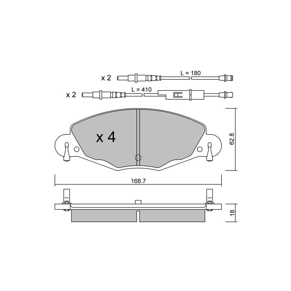 GT2i Club Avant remblokken voor CITROEN C5 I (DC_) 3.0 V6 (DEXFXC, DEXFXF) 207pk 2001-03-01-2004-08-01 - GT-PC3410 - 3666618585192